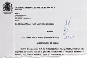 Официальный отказ испанской прокуратуры передать дело «русской мафии» Генпрокуратуре РФ (на девяти листах) от 18 сентября 2015 года