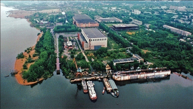 Хабаровский судостроительный завод (вид сверху)