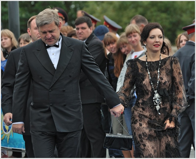 Бывший губернатор Приморья Сергей Дарькин с супругой, актрисой Ларисой Белобровой
